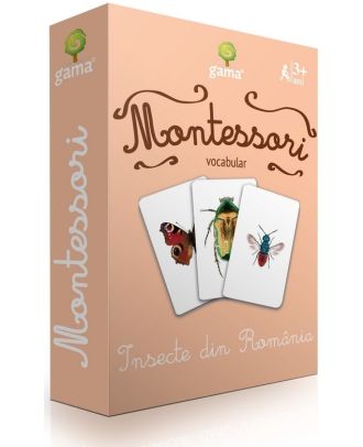Carti de joc Montessori. Insecte din Romania