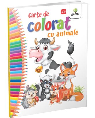 Carte de colorat cu animale