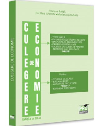 Culegere de economie pentru admiterea la Facultatea de Drept