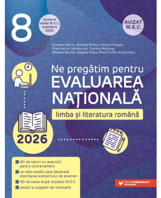 Evaluarea Nationala 2026. Limba si literatura romana. Clasa a VIII-a