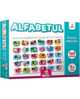 Alfabetul. Puzzle educativ 100 de piese
