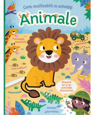 Animale. Carte reutilizabilă cu activități
