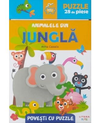 Povesti cu puzzle. Animalele din jungla