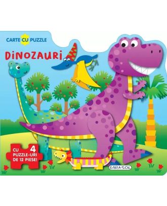 Carte cu puzzle. Dinozauri