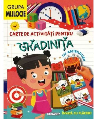 Carte de activitati pentru gradinita, cu abtibilduri. Grupa mijlocie