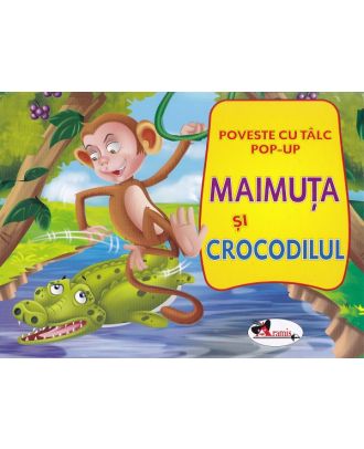 Carte pop-up. Maimuta si crocodilul