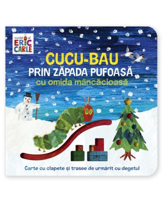 Cucu-bau prin zăpada pufoasă cu omida mâncăcioasă
