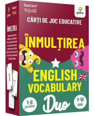Inmultirea. English Vocabulary. Carti de joc educativ