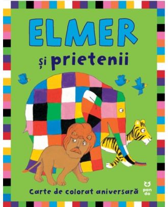 Elmer și prietenii. Carte de colorat aniversară
