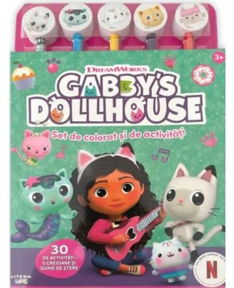 Gabby's Dollhouse. Set de colorat si de activitati
