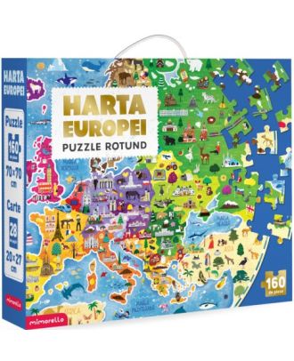 Harta Europei. Puzzle rotund