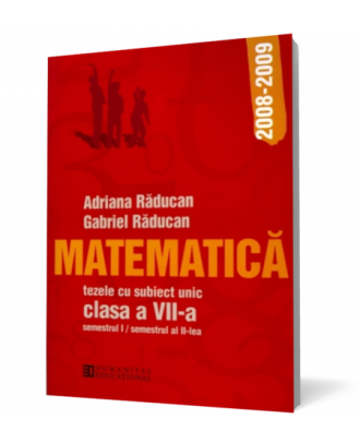 Matematica - Teze cu subiect unic. Clasa a VII-a - Coperta 3D