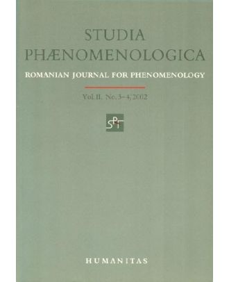 Studia Phaenomenologica, vol II, No 3-4 / 2007 - Coperta