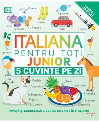 Italiana pentru toți. Junior. 5 cuvinte pe zi