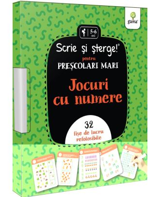 Jocuri cu numere. Pentru preșcolari mari. Scrie si sterge