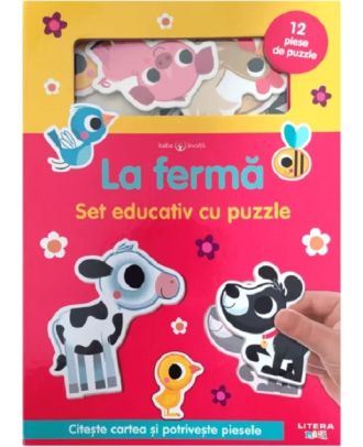 La fermă. Set educativ cu puzzle