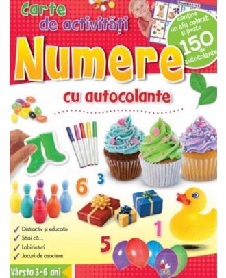 Numere. Carte de activitati cu autocolante