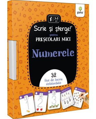 Numerele. Pentru preșcolari mici. Scrie si sterge