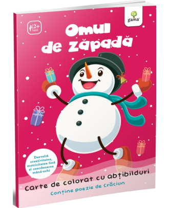 Omul de zăpadă. Carte de colorat cu abțibilduri