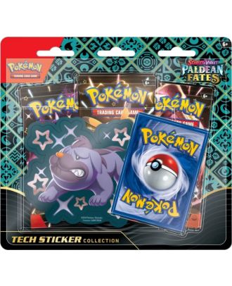 Pokemon - Scarlet & Violet 4.5 Paldean Fates Shiny Fidough Tech Sticker Collection Blister Pack