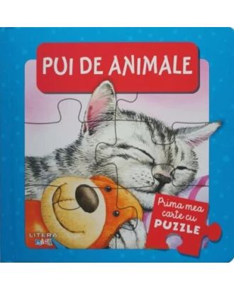 Prima mea carte cu puzzle. Pui de animale