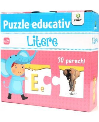 Puzzle educativ: Litere