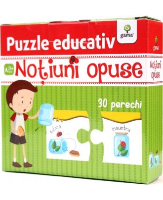 Puzzle educativ: Notiuni opuse