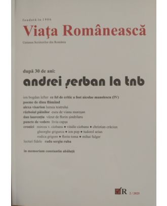 Revista Viața Românească 2/2025