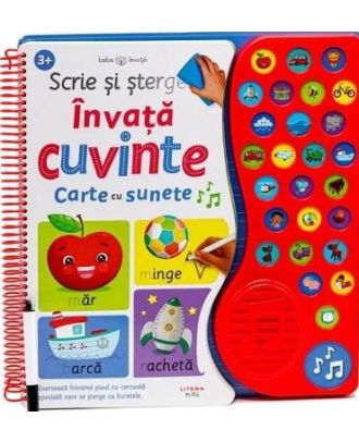 Scrie si sterge. Invata cuvinte. Carte cu sunete