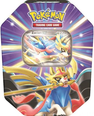 Set cartonase Pokemon TCG: Slashing Legends Tin. Zacian ex