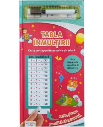 Tabla înmulțirii. Carte cu clapete interactive și cariocă