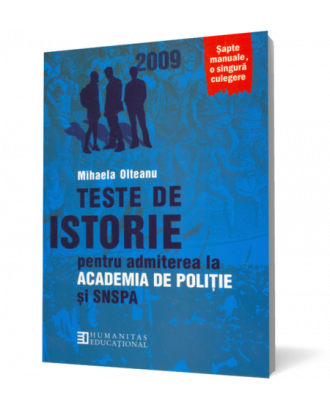Teste de istorie admitere la acad de politie - Coperta 3D