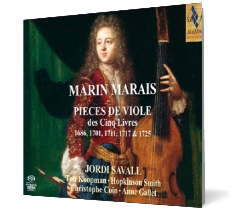 Marin Marais – Pieces de viole des Cinq Livres 1686, 1701, 1711, 1717 & 1725 (5 CD) 1686