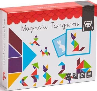 Puzzle magnetic educativ din lemn - Tangram